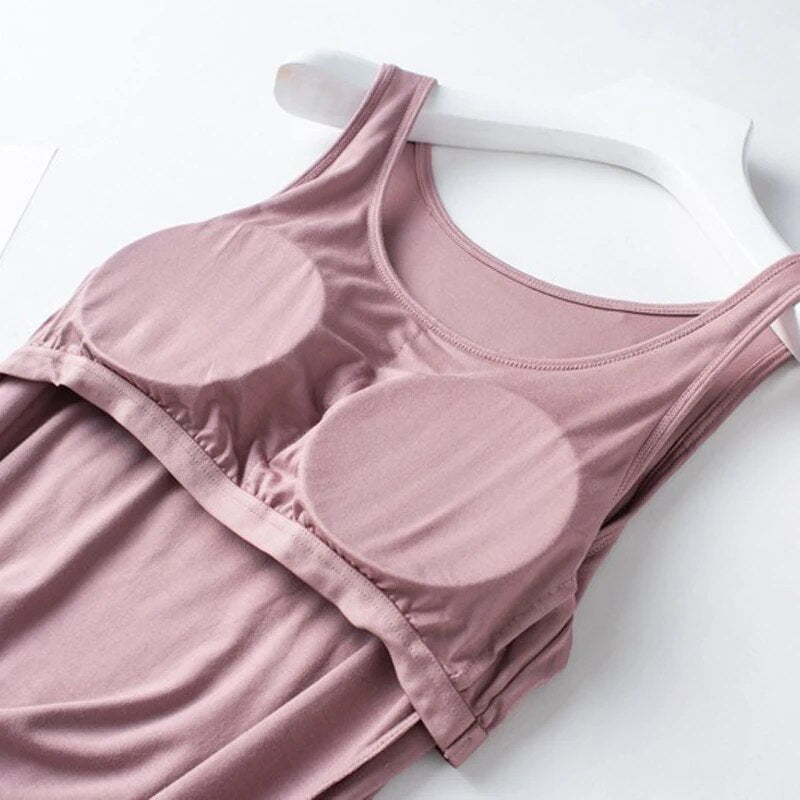 Shelf Bra Tank Top Plus size available with Removable cups