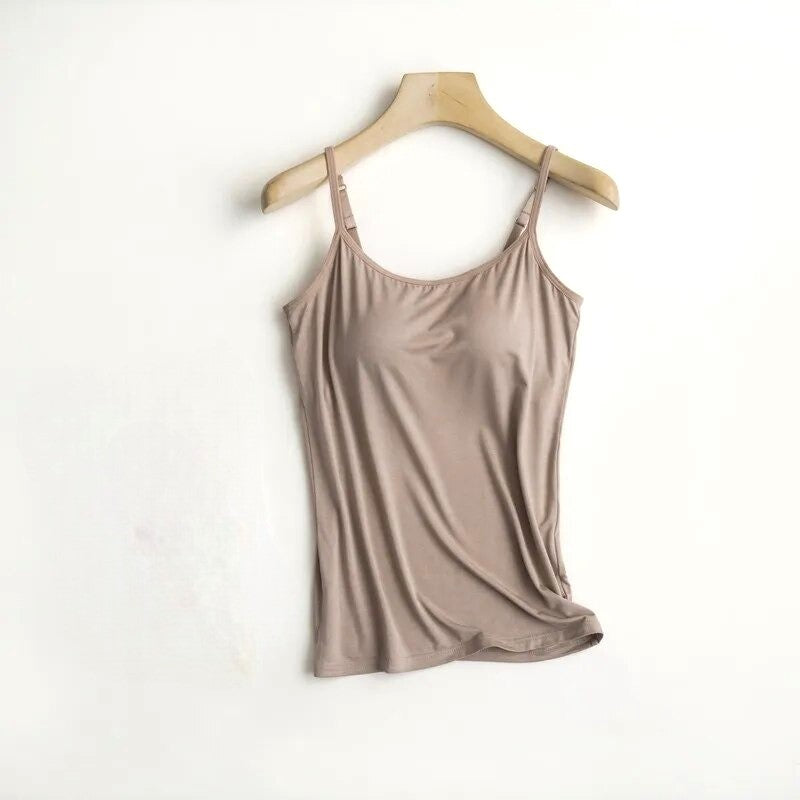 Camisole with Built In Bra Plus Adjustable Straps size available