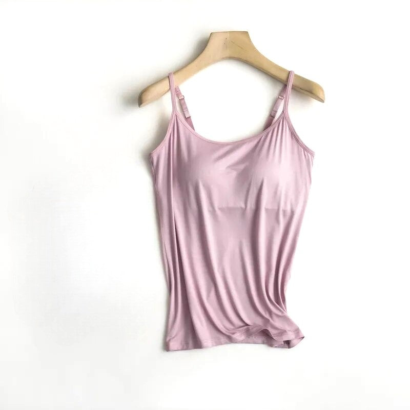Camisole with Built In Bra Plus Adjustable Straps size available