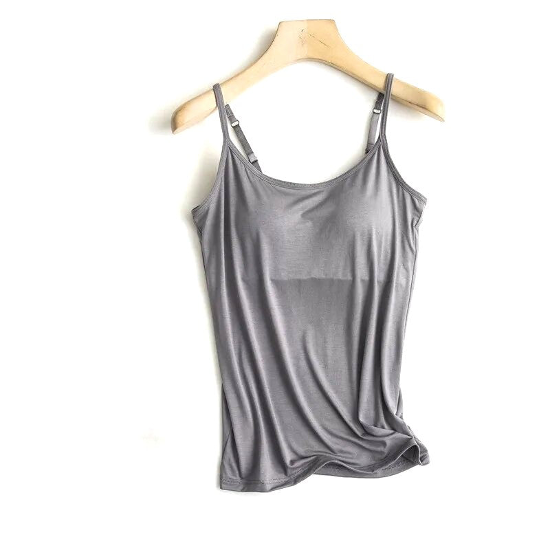 Camisole with Built In Bra Plus Adjustable Straps size available