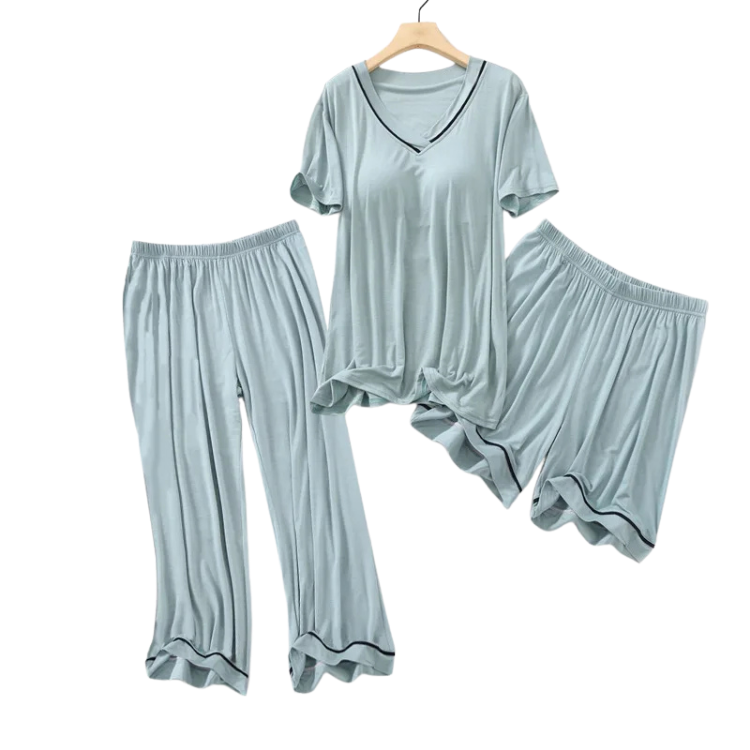 Parte superior de pijama con relleno incorporado. Conjunto de ropa de estar en casa. Talla grande disponible.