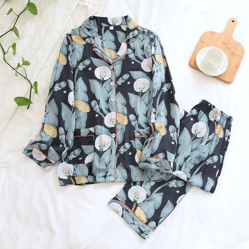Conjunto de pijama con copas incorporadas, ropa de dormir y pantalones a juego, talla grande disponible