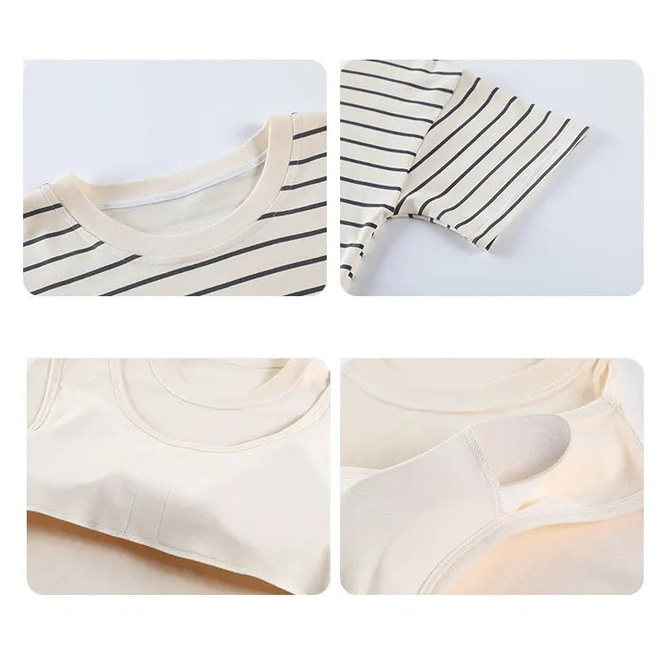 Parte superior de pijama con relleno incorporado. Conjunto de ropa de estar en casa. Talla grande disponible.