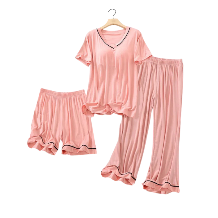 Parte superior de pijama con relleno incorporado. Conjunto de ropa de estar en casa. Talla grande disponible.