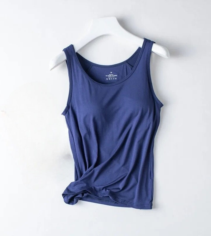 Shelf Bra Tank Top Plus size available with Removable cups