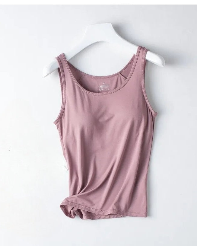 Shelf Bra Tank Top Plus size available with Removable cups