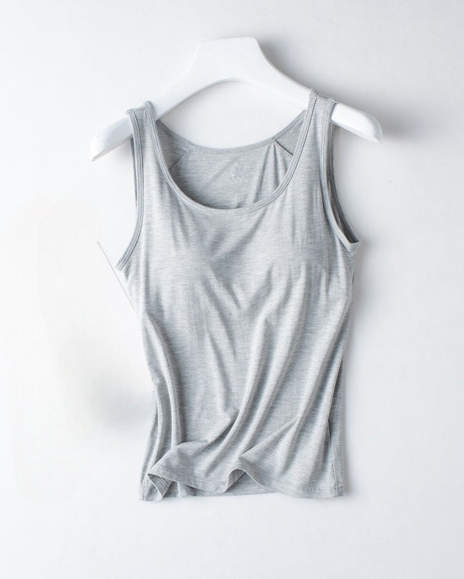 Shelf Bra Tank Top Plus size available with Removable cups