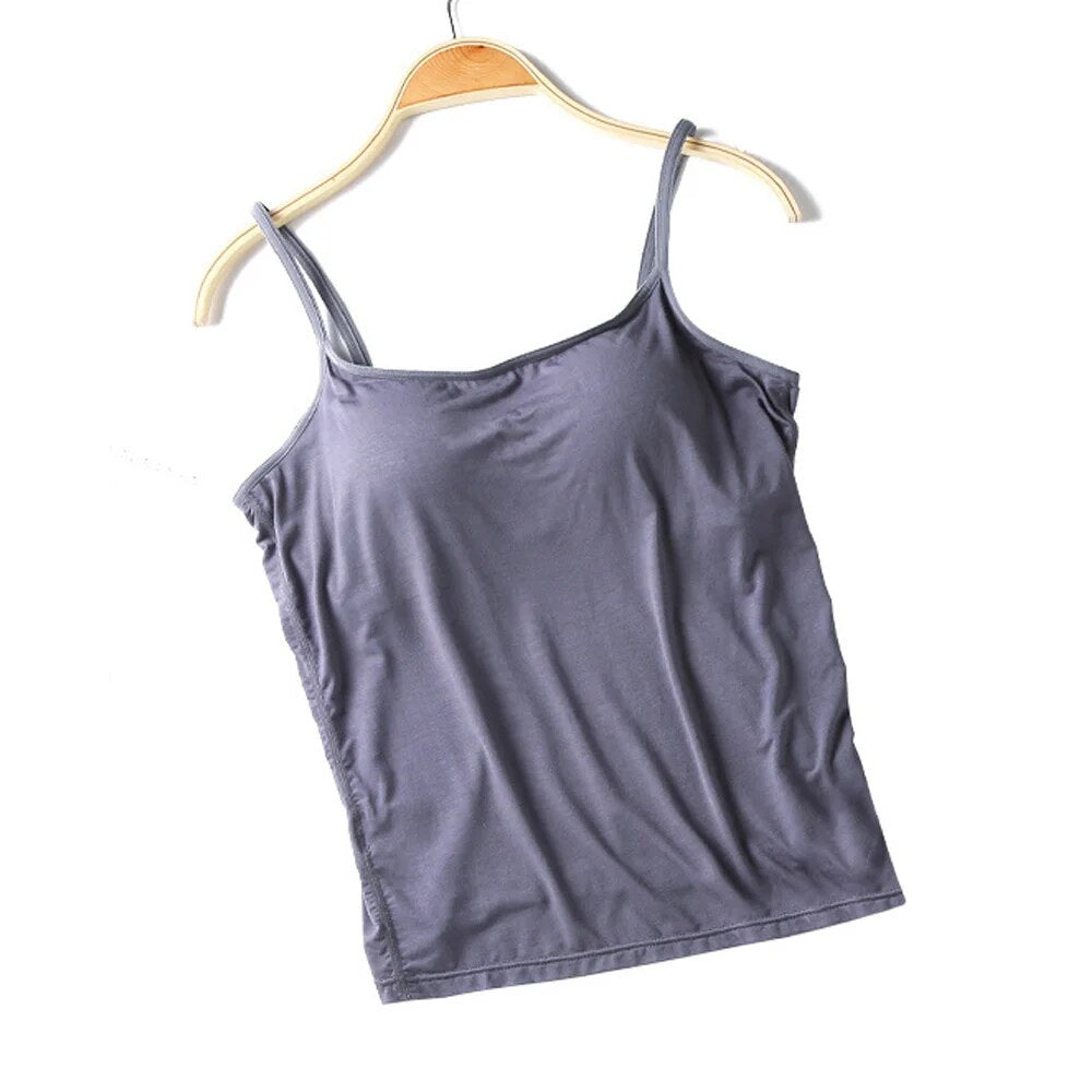 Singlet with Built In Bra Plus size available