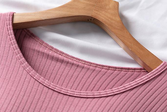 Long Sleeve Top With Built In Bra Inbuilt Bra Ribbed Material