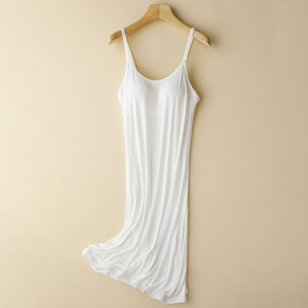 Breast-Feeding Nightie Nightgown Nursing Nightdress With Built In Bra