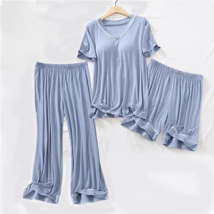 Parte superior de pijama con relleno incorporado. Conjunto de ropa de estar en casa. Talla grande disponible.