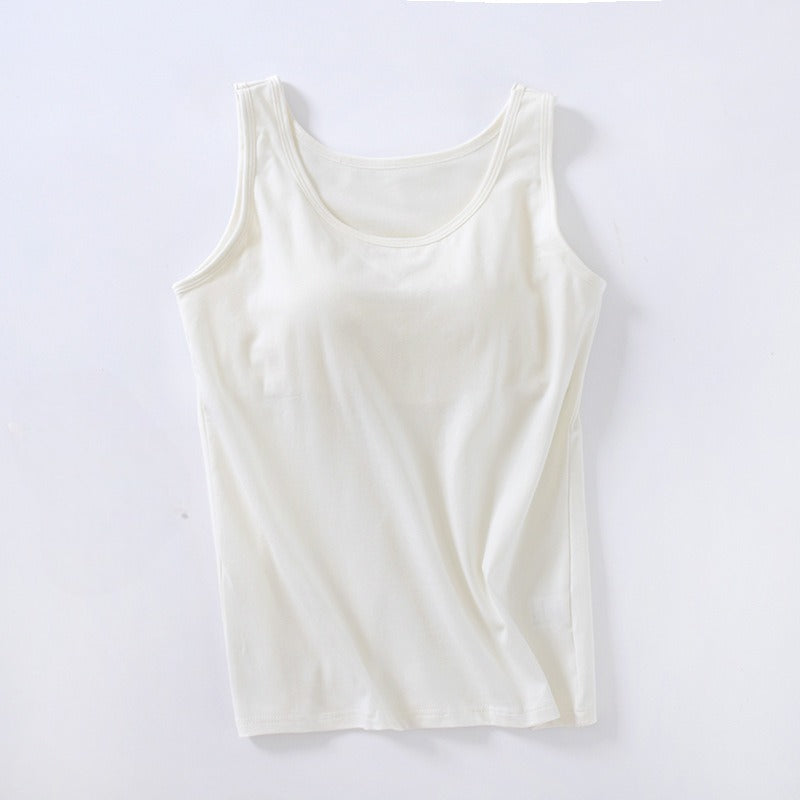 Built In Bra Tank Top Cotton