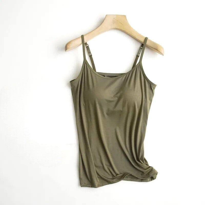 Camisole with Built In Bra Plus Adjustable Straps size available