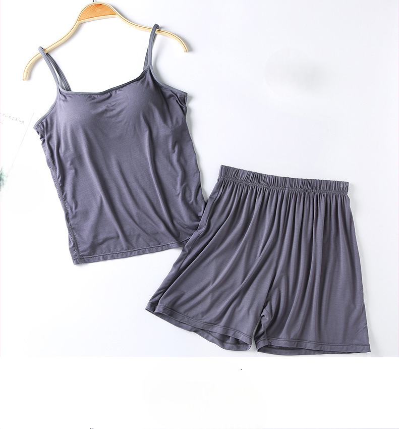 PJ Set Singlet with Built In Bra Comes with Matching Shorts Plus size available