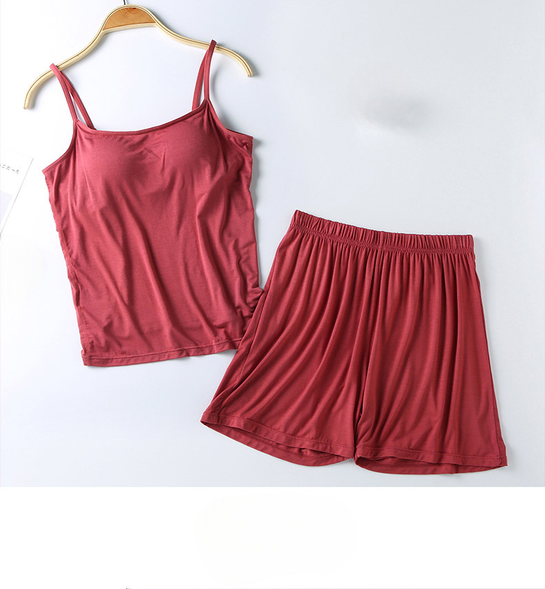 PJ Set Singlet with Built In Bra Comes with Matching Shorts Plus size available