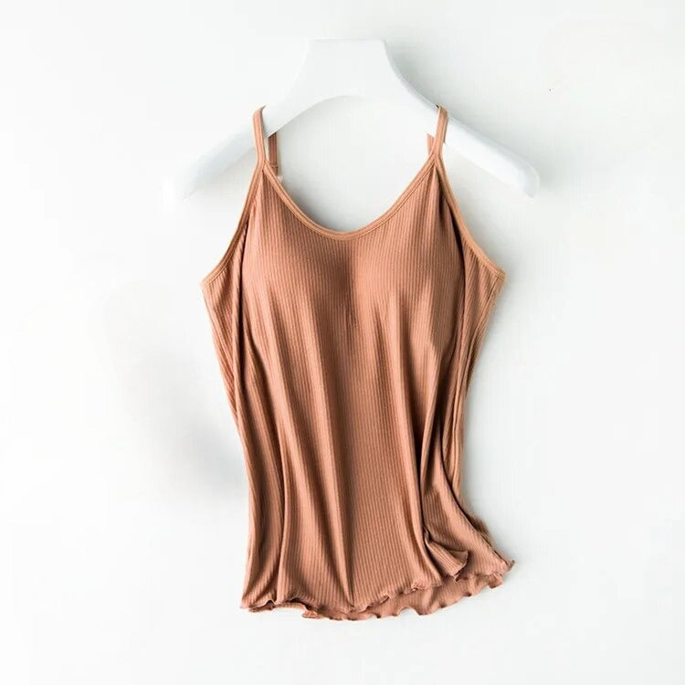 Singlet Camisole with Inbuilt Bra Bra Loungewear