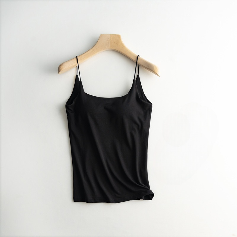 Spaghetti Strap Singlet with Built In Bra Cotton