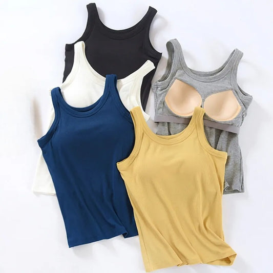 Tops with inbuilt Bra Tank Top