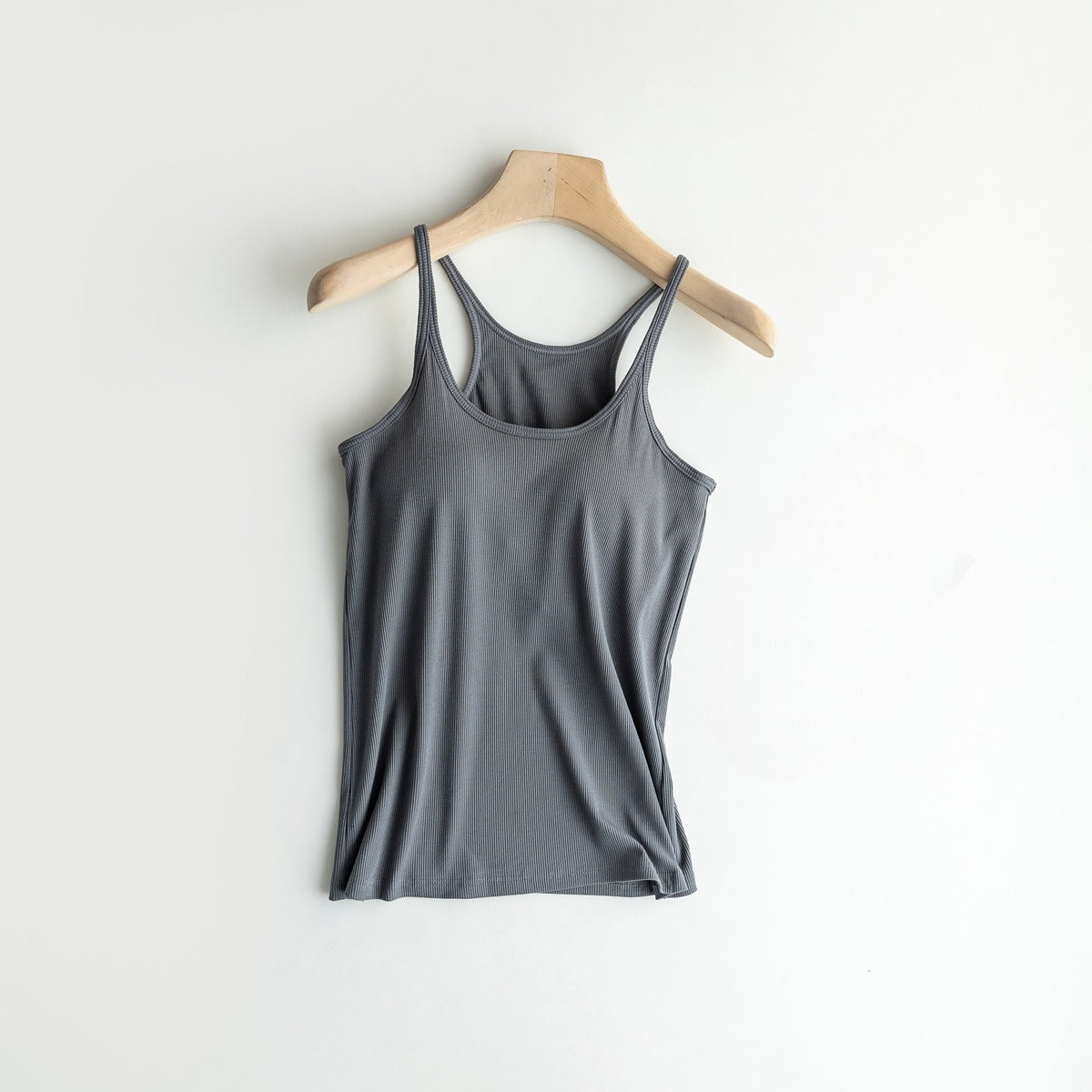 Cami Tank Top with Built in Bra Camsiole Singlet Tank